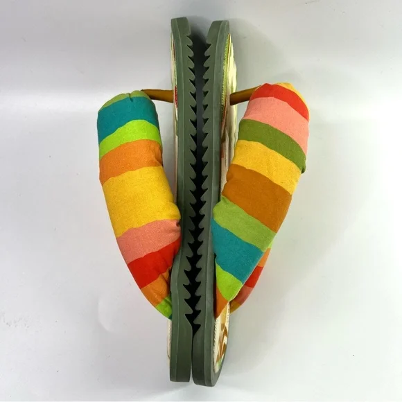 FARM Rio Pineapple Puffy Flip Flop Sandals 8 - Picture 11 of 14